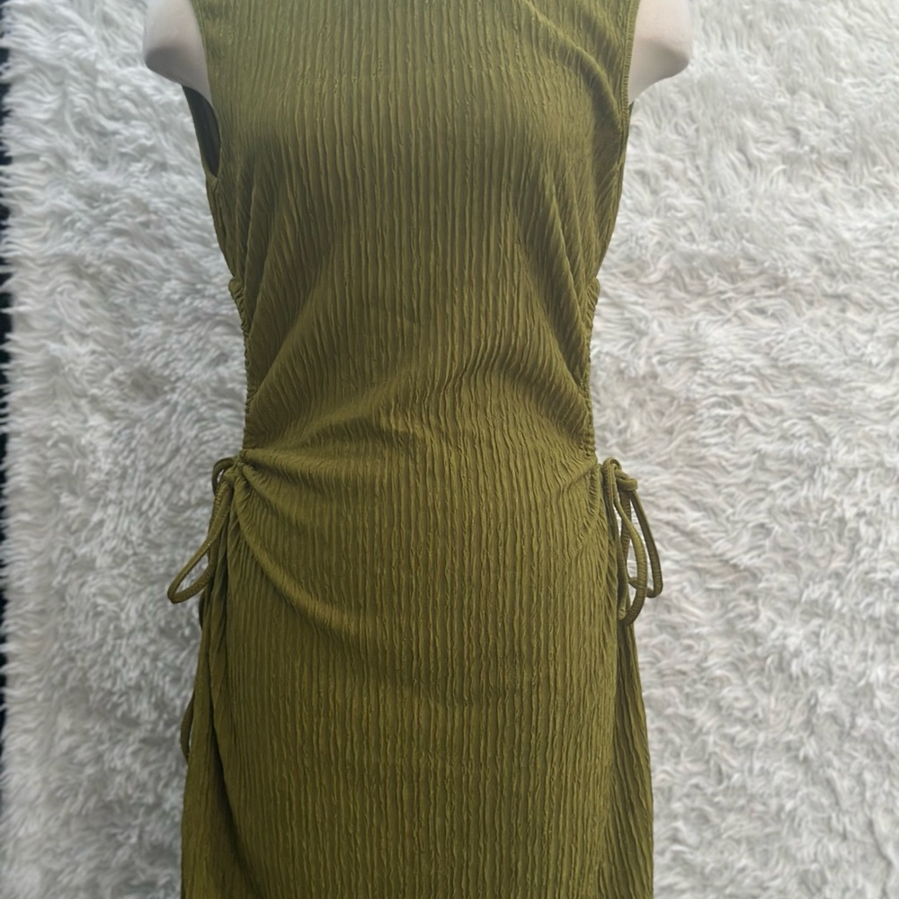 Olive Green Sleeveless Dress size Large New
